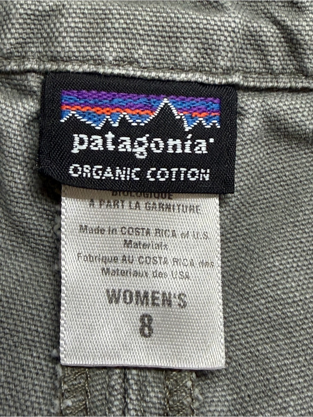 Patagonia Womens Shorts 8 Gray Organic Cotton Hiking Outdoor Utility Gorpcore - Picture 11 of 16